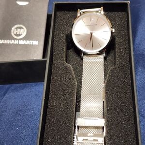 Hannah MARTIN Womans Silver Mesh Strap Watch NWT